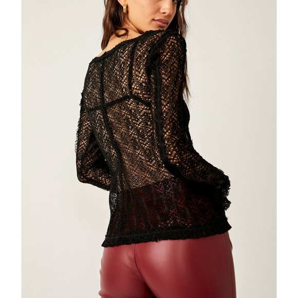 FREE PEOPLE On The Road Twisted Tee / Black - Picture 3 of 8